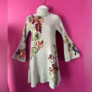Anthropologie sweater dress patterned new